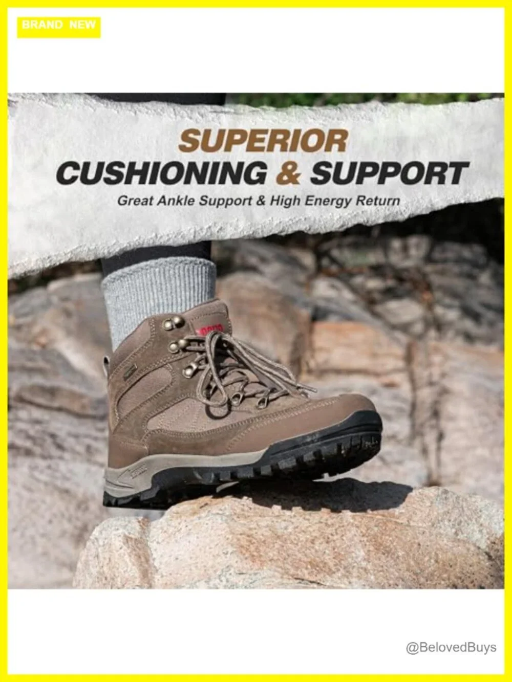 Waterproof Hiking Boots Women Ankle Support Breathable Non-slip Durable Boots